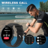 GWENLAND 1,28" Smart Watch Pro – čierny silikónový remienok - Image 3